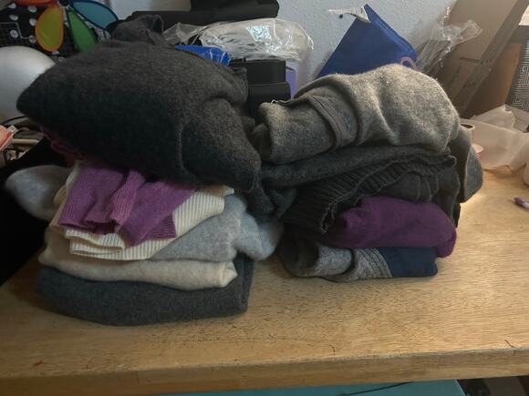 Unbranded Other - 10 piece flawed cashmere wool sweater crafter art lot
